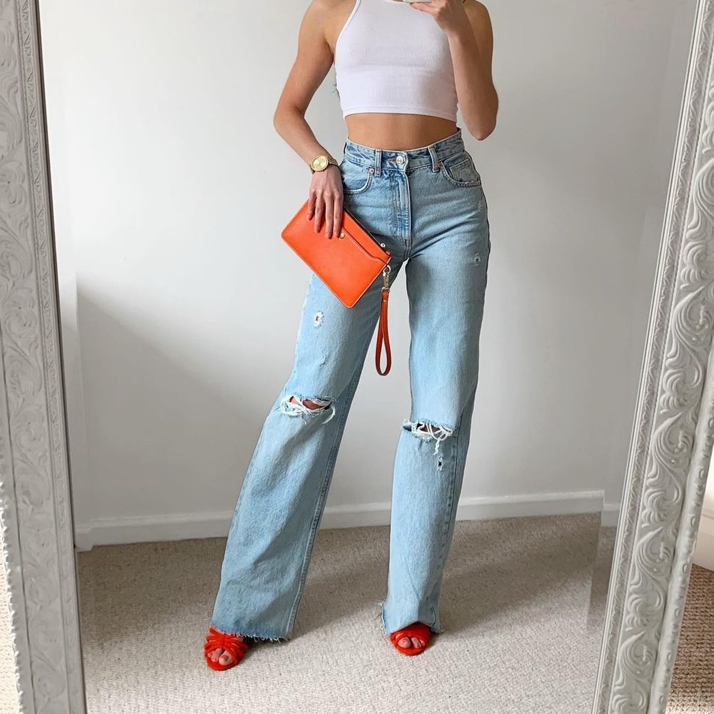 Instagram Favorite Zara Jeans Wide Leg full length